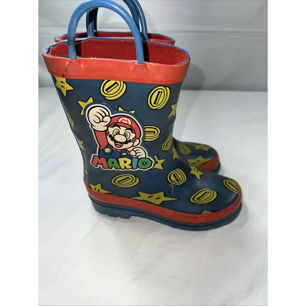 Super Mario Brothers Rain Boot Kids Size 10 Mario Nintendo